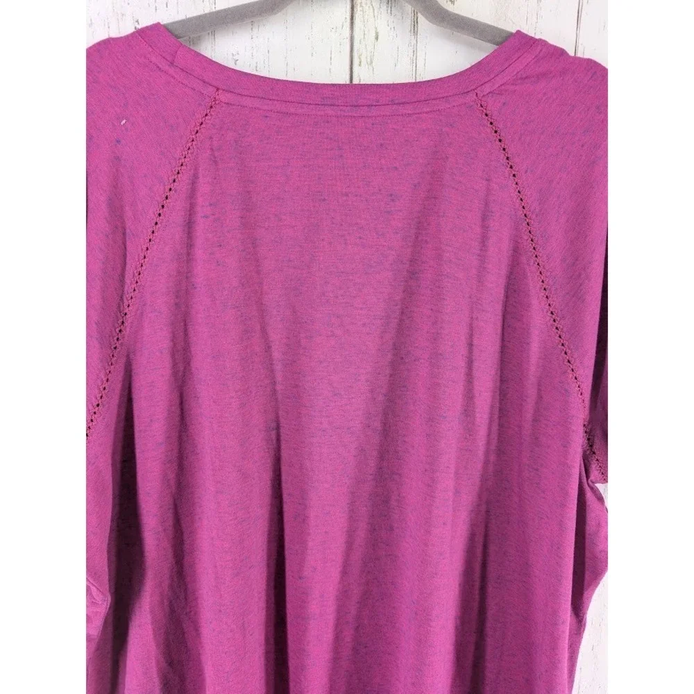 St Johns Bay Active Size 2X‎ Pink V Neck Short Sleeve Womens Top - Picture 6 of 7